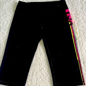 Victoria's Secret VSX Black and Pink Athletic capris. Size M.